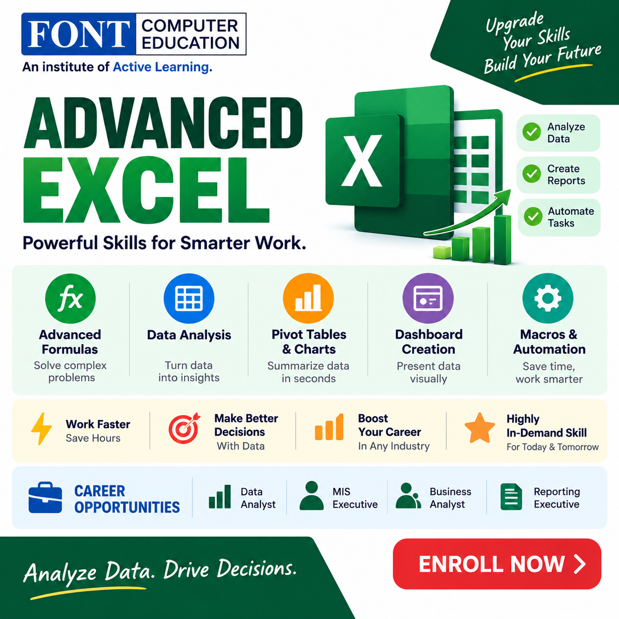 Advanced Excel Training course at Font Computer Education in Bandra west
